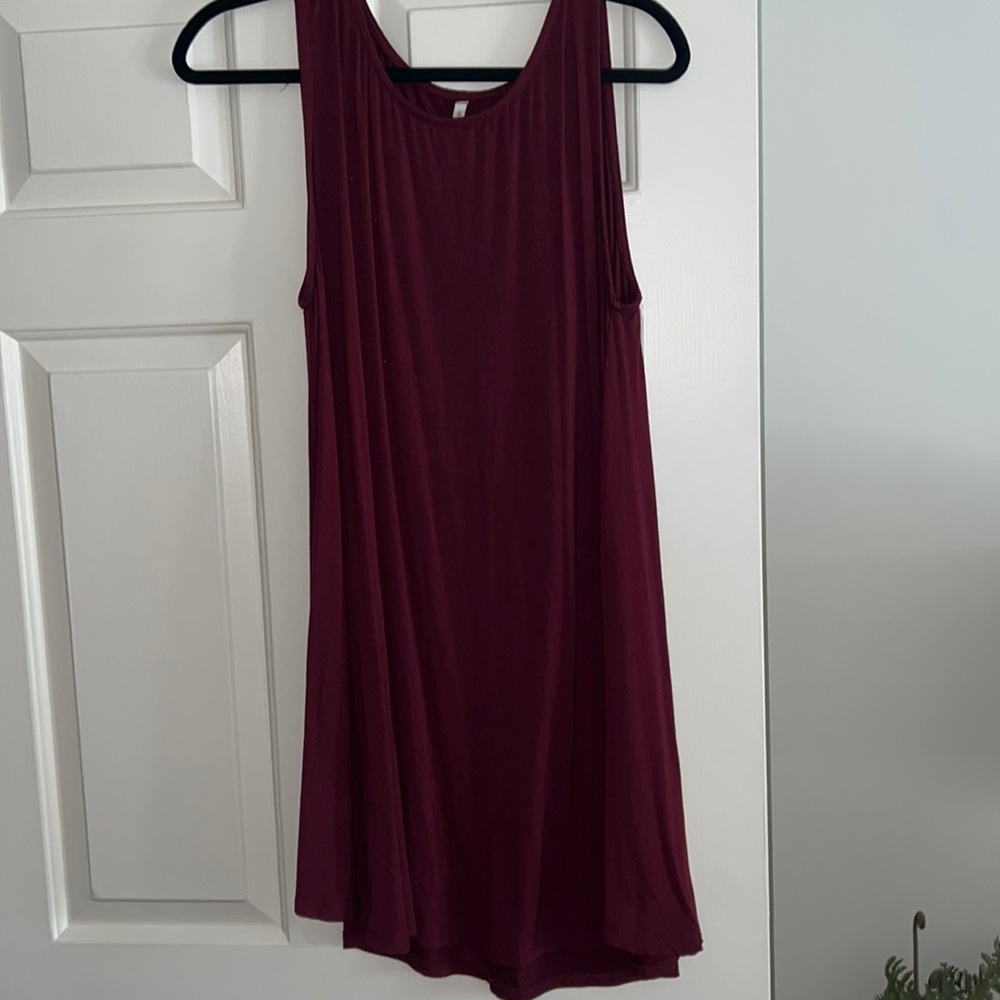 Boutique Maroon Swing Dress
